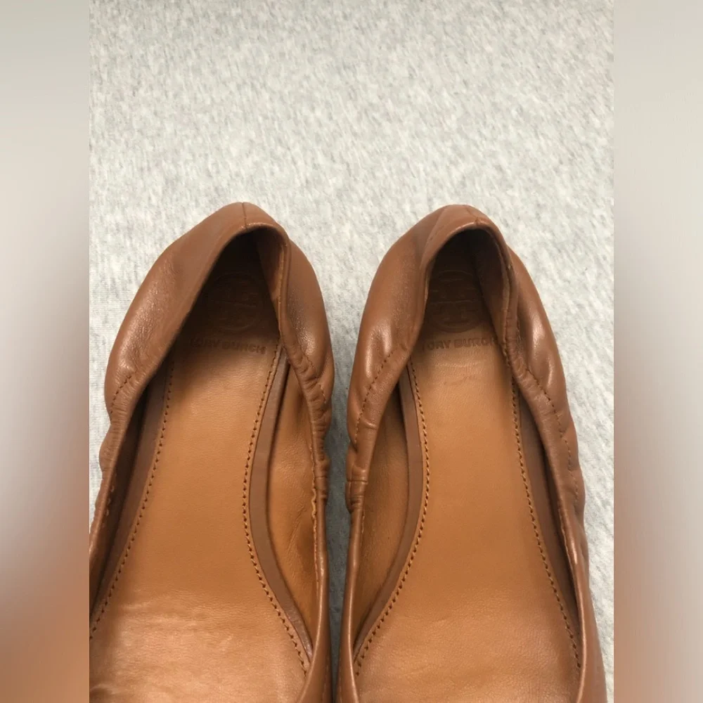 Tory Burch Leather Ballet Shoes MINNIE TRAVEL HEELS Size: US 6